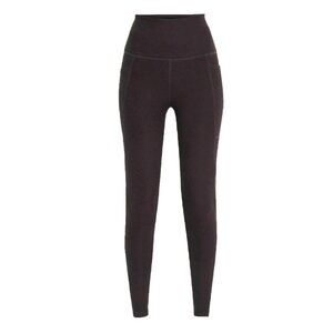 BEYOND YOGA Spacedye Out Of Pocket High Waisted Midi Leggings in Dark Chocolate